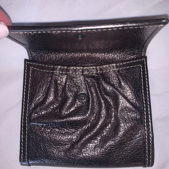 Burberry Silver Leather Wallet NWOT Mint - Picture 2 of 13